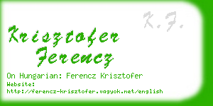 krisztofer ferencz business card